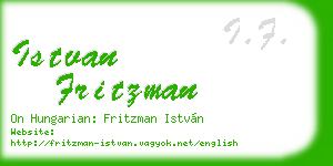 istvan fritzman business card